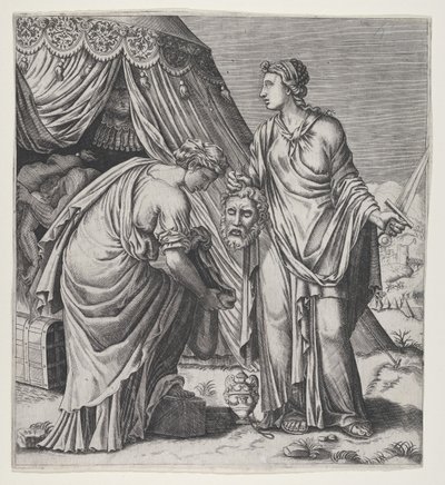 Judith med huvudet av Holofernes. av Balthazar van den Bos