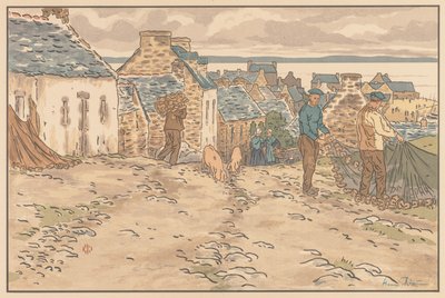 Den vackra landsbygden i Bretagne: Gata i Tréboul av Banavari 1