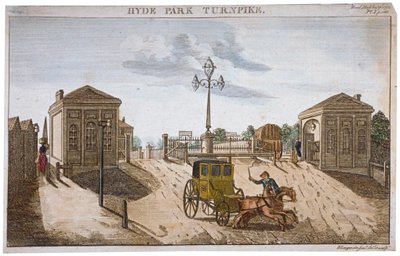 Utsikt över Hyde Park Corner Turnpike, Westminster, London, 1792. av Barak Longmate Jr