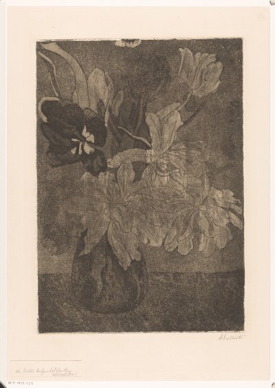 Vas med tulpaner av Barbara Elisabeth van Houten (signed by artist)