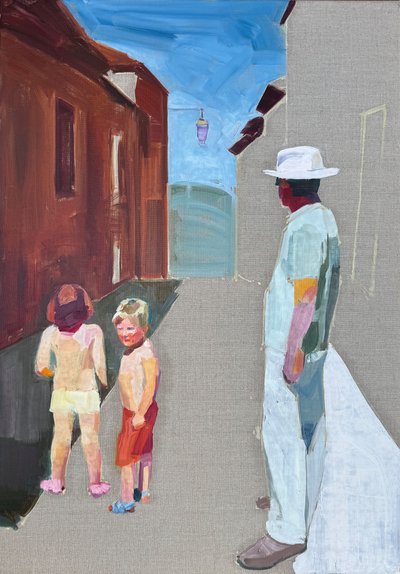 Bittersweet 3, 2025, olja på linneduk av Barbara Hoogeweegen