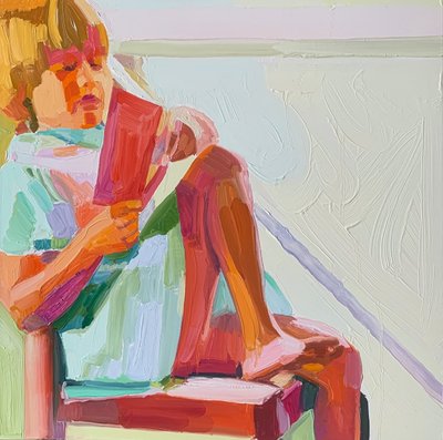 Untitled 7, 2021 (olja på duk) av Barbara Hoogeweegen