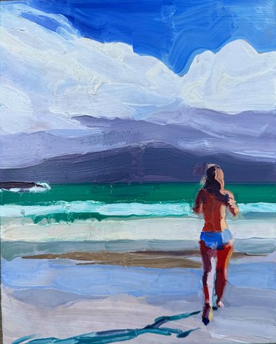 county kerry, 2023, olja på pannå av Barbara Hoogeweegen