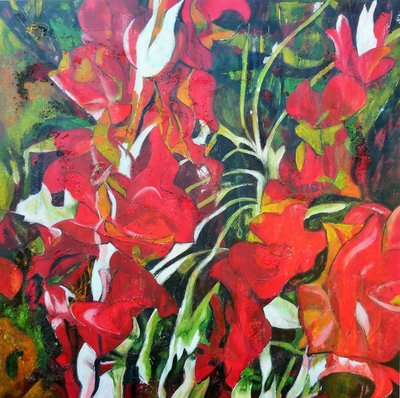Ljusa röda blommor av Barbara Piatti