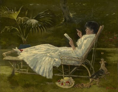 Kvinna som läser, ca 1910 av Barbour