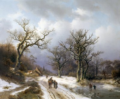Vinterlandskap av Barend Cornelis Koekkoek