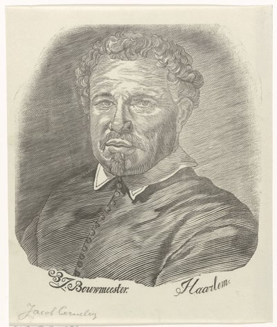 Porträtt av Jacob Cornelisz. av Barend Johannes Bouwmeester