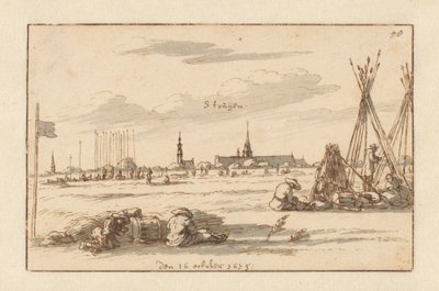 Läger för armén av Willem III nära Sint-Truiden, Limburg av Barend Klotz (attributed to)