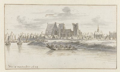 Utsikt över Grave, Norra Brabant av Barend Klotz (attributed to)