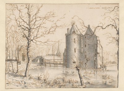 Utsikt över Frisselsteins slott, Veghel av Barend Klotz (attributed to)