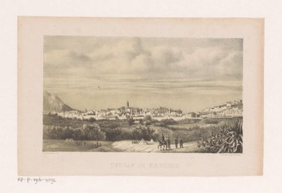 Vy över Tetouan i Marocko Tetouan i Marocko (titel på objekt) av Barend Leonardus Hendriks