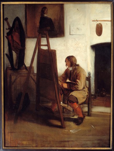 En ung målare i sin verkstad Målning av Barent Fabritius (1624-1673) av Barent Fabritius