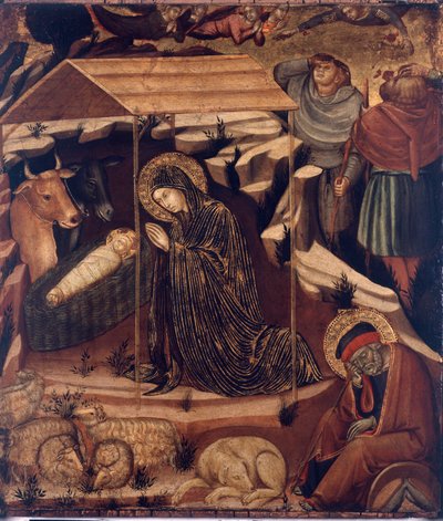 Tillbedjan av herdar, c.1375-79 av Barnaba da Modena