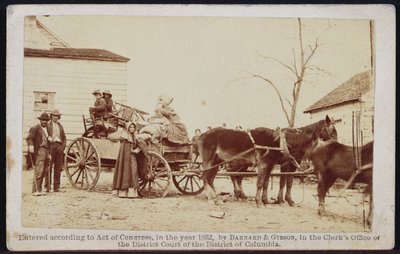 Avgång från det gamla Homestead, Centreville, Virginia, 1862, från Bradys Album Gallery, nr 306 (bw foto) av Barnard and Gibson