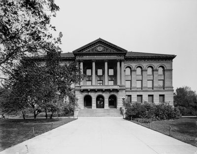 Chicago Academy of Sciences, Chicago, Illinois, USA, ca 1900 (s/v-foto) av Barnes and Crosby