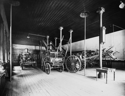 Engine House No. 40, Chicago, Illinois, USA, ca 1905 (s/v foto) av Barnes and Crosby