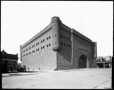 First Regiment Armory, Chicago, Illinois, USA, ca 1891 (s/v foto) av Barnes and Crosby