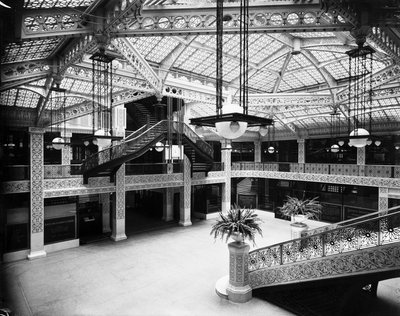 Lobbyn i Rookery Building, Chicago, Illinois, USA av Barnes and Crosby