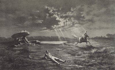 The Follet dEpnell, illustration för Legendes Rustiques av George Sand (1804-76) 1858 av Maurice Sand