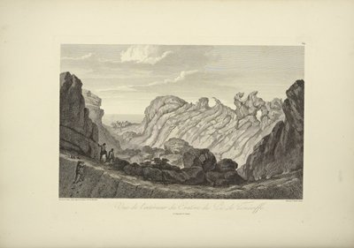 Utsikt över det inre av kratern på toppen av Teneriffa, ritad av Gmelin, illustration från "Views of the Cordilleras and Monuments of the Indigenous Peoples of America" ​​av Alexander von Humboldt och Aime Bonpland, 1813 av Baron Friedrich Alexander von Humboldt