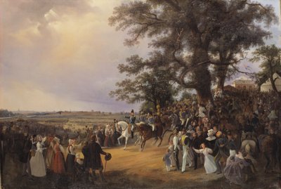 Recension i Ladugardsgarde Fields under tsar Nicholas besök 1838 av Baron Karl Stefan Bennet