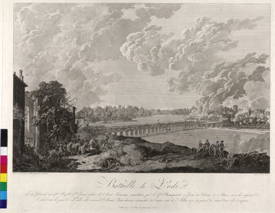 Slaget vid Lodi 1796 (kopparstick) av Baron Louis Albert Bacler d