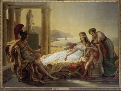 Aeneas berättar för Dido om olyckorna i Troja (olja på duk av Baron Pierre Narcisse Guerin