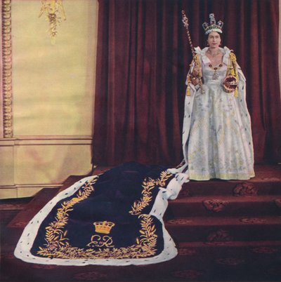 Drottning Elizabeth II i kröningsdräkt, 1953 av Baron Sterling Henry Nahum