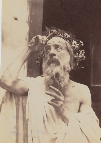 [Äldre man med krans] av Baron Wilhelm von Gloeden