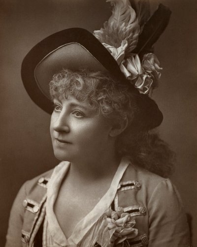 Lydia Thompson, brittisk dansare, skådespelerska och teaterproducent, 1886 av Barraud