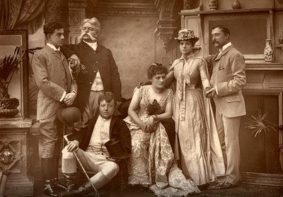 Drury Lane Company i A Run of Luck, på Drury Lane Theatre, London, 1886 av Barraud
