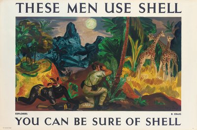 Reklamaffisch för Shell av Barry Craig