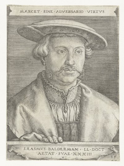 Porträtt av Erasmus Balderman av Barthel Beham