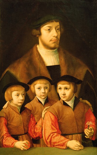 Ata o se Tagata ma Ona Atalii e Toatolu, i le faaiuga o le 1530s-i le amataga o le 1540s av Bartholomaeus Bruyn