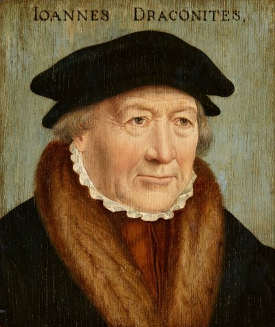 Porträtt av Johannes Draconites av Bartholomaeus Bruyn the Elder