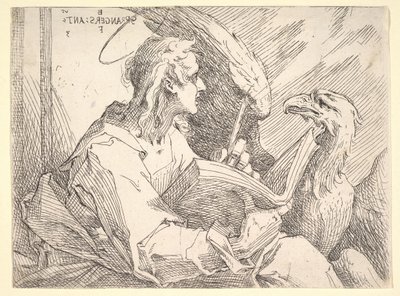 Sankt Johannes evangelisten, ca. 1596. av Bartholomaeus Spranger