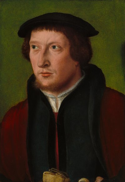 Porträtt av en man, ca 1530-1540 (olja på pannå) av Bartholomaeus the Elder Bruyn