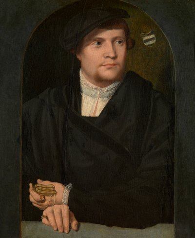 Porträtt av en man (olja på panel) av Bartholomaeus the Elder Bruyn