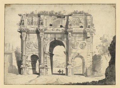 Konstantinbågen i Rom av Bartholomeus Breenbergh