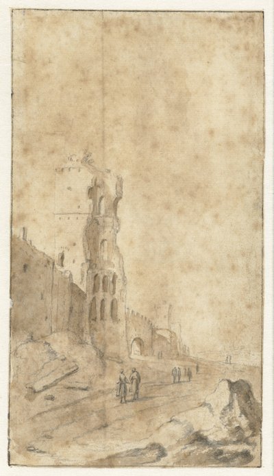 Porta San Paolo te Rom av Bartholomeus Breenbergh