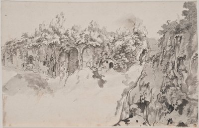 Ravin med igenmurade grottor av Bartholomeus Breenbergh