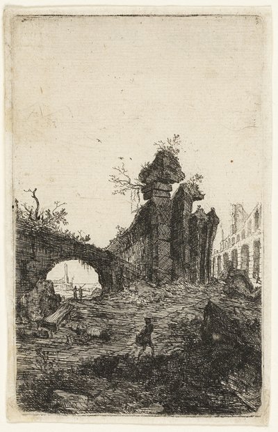 Ruins of the Colosseum, skylt 10 från The Ruins of Rome av Bartholomeus Breenbergh