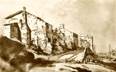 Ripa Grande i Rom av Bartholomeus Breenbergh