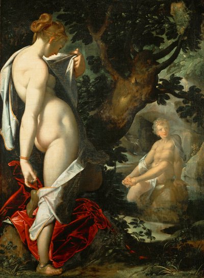Tyska: Hermaphroditus und die Nymphe Salmacis Hermaphroditus och nymfen Salmacis av Bartholomeus Spranger