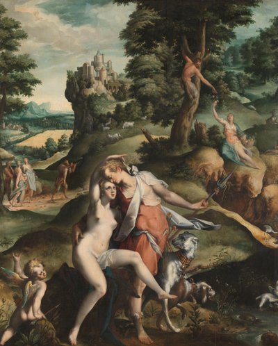 Venus och Adonis av Bartholomeus Spranger