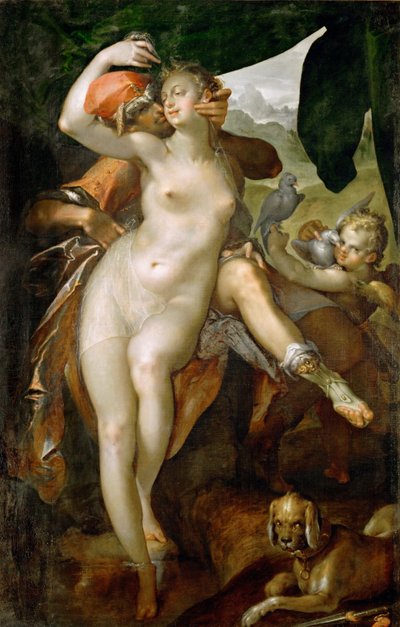 Venus och Adonis av Bartholomeus Spranger