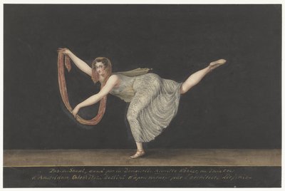 Dansaren Annette Köbler, artisten i pas-de-sjalen av Bartholomeus Ziesenis