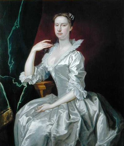 Porträtt av Elizabeth Ingram (olja på duk) av Bartholomew Dandridge