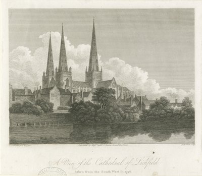 Lichfield Cathedral - South West View: gravyr, 1796 av Bartholomew Howlett