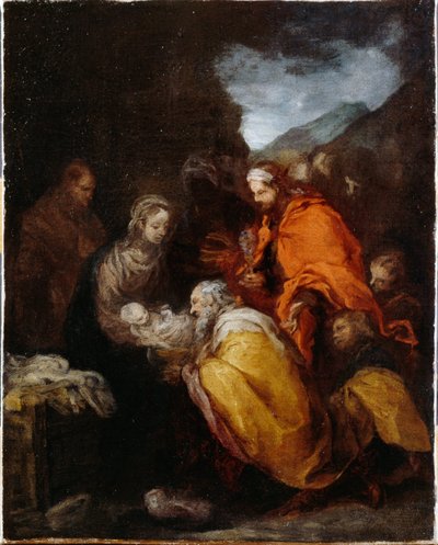 Tillbedjan av Magi av Bartolomé Esteban Murillo